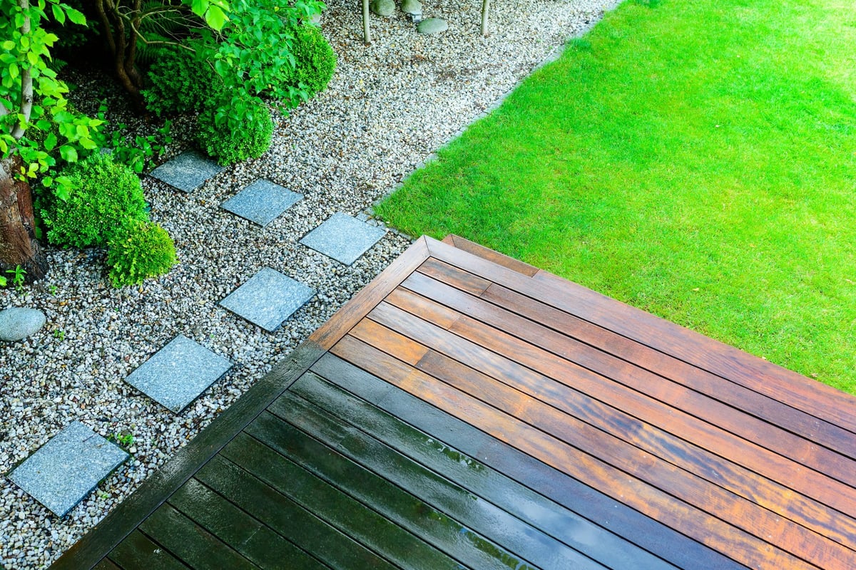 Restored cedar deck after professional pressure washing — Capital Estate Exteriors Ottawa