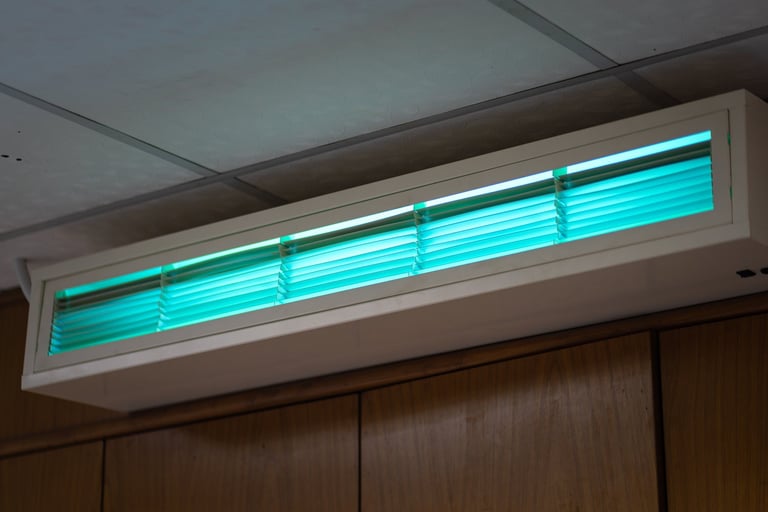UV light lamp used for sterilizing bacteria and cleaning air in HVAC systems