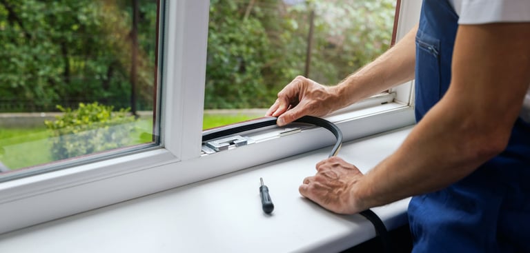 Clear double glazed unit after repair