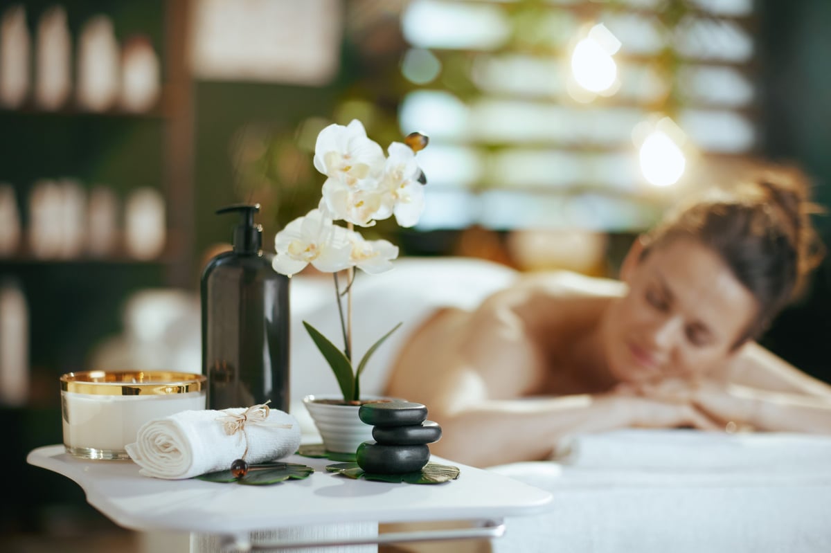 Relaxing spa massage representing lymphatic drainage and recovery wellness