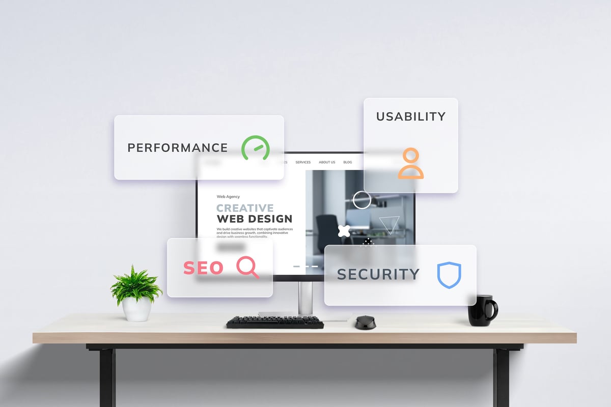 A clean website homepage showing clear navigation and welcoming design