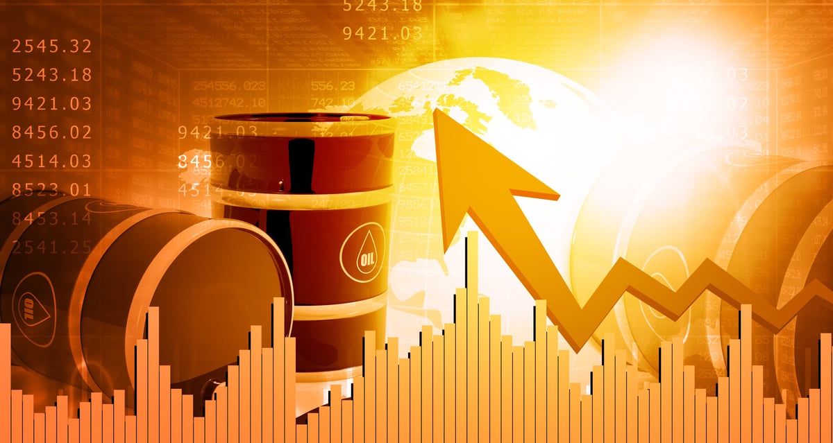 Crude oil price growth chart