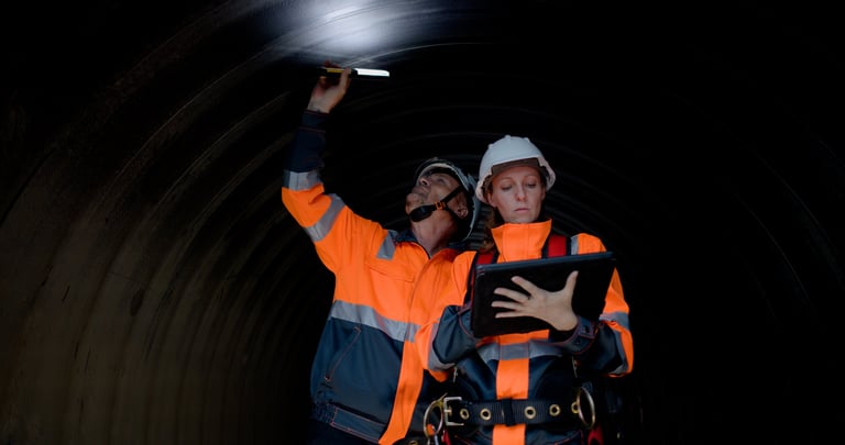 GPS team inspecting mining operations