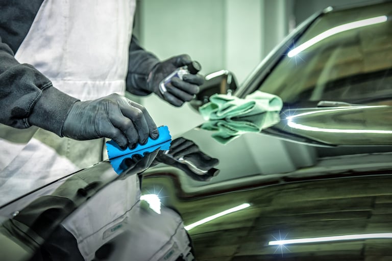 Nano-Keramikbeschichtung auf Motorhaube