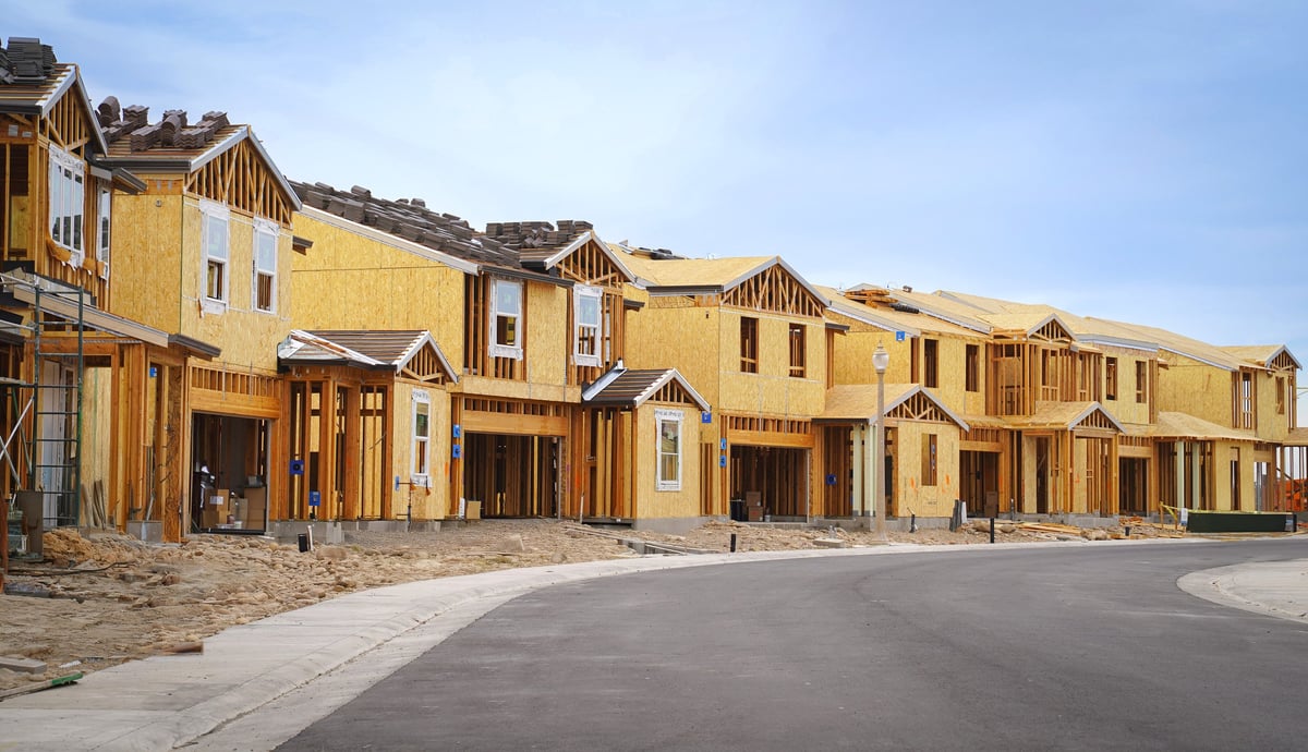 Homes under construction