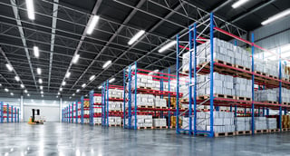 Modern industrial warehouse interior