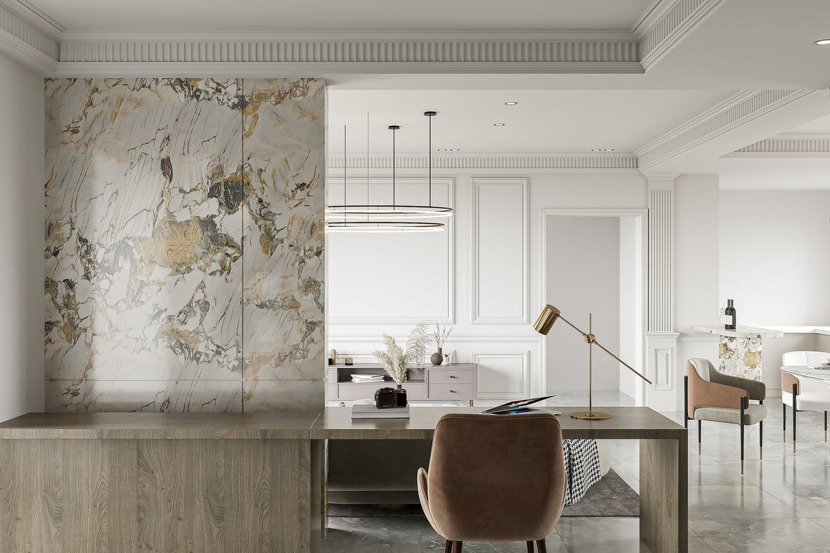 Modern commercial interior with clean minimalist design