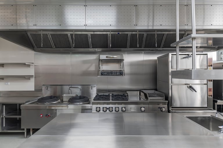 Cocina industrial de acero inoxidable en Querétaro