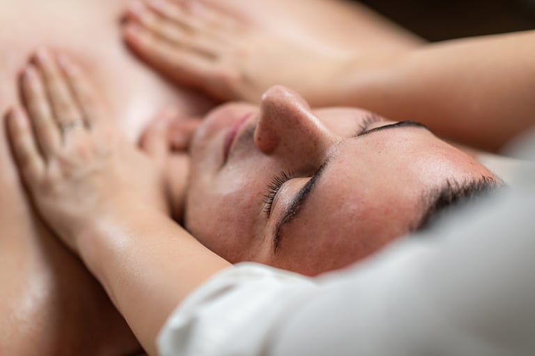 Man enjoying a relaxing massage in a professional salon