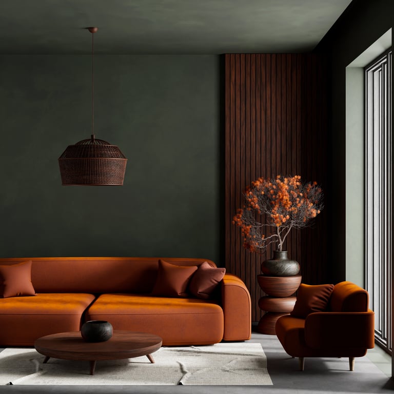 Modern living room with elegant furniture and décor