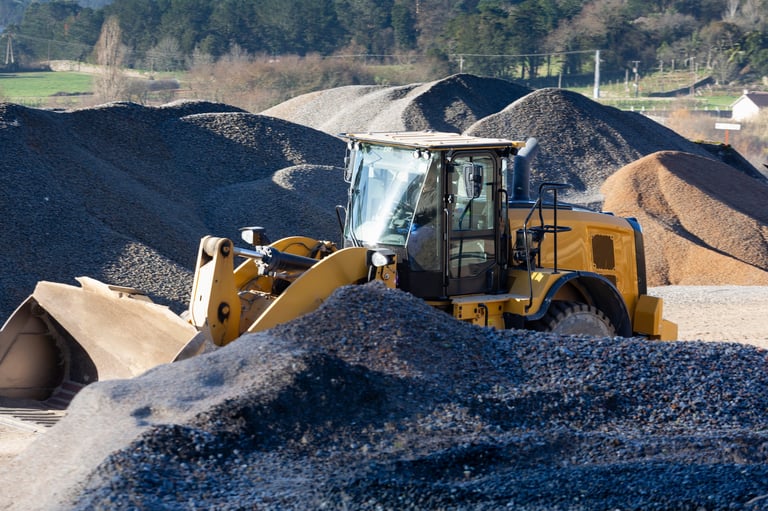 Aggregate processing at quarry