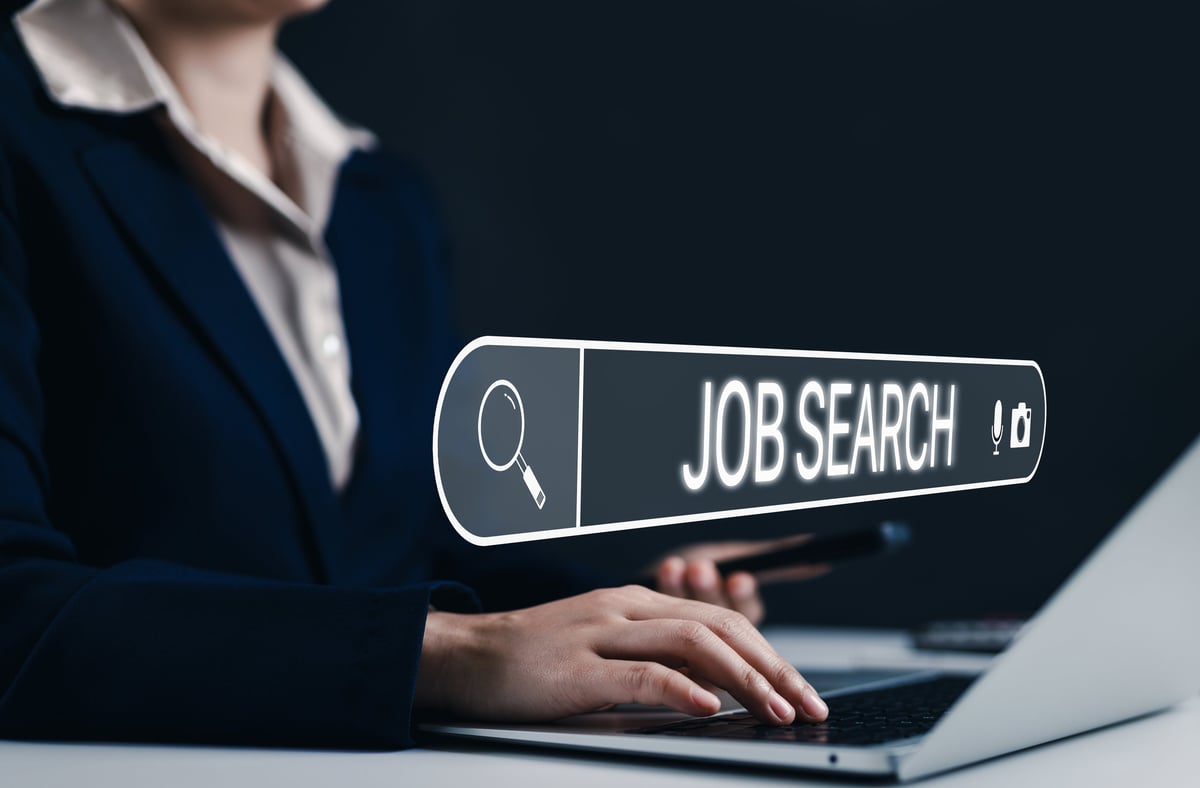 Job search and career opportunity concept with business professional