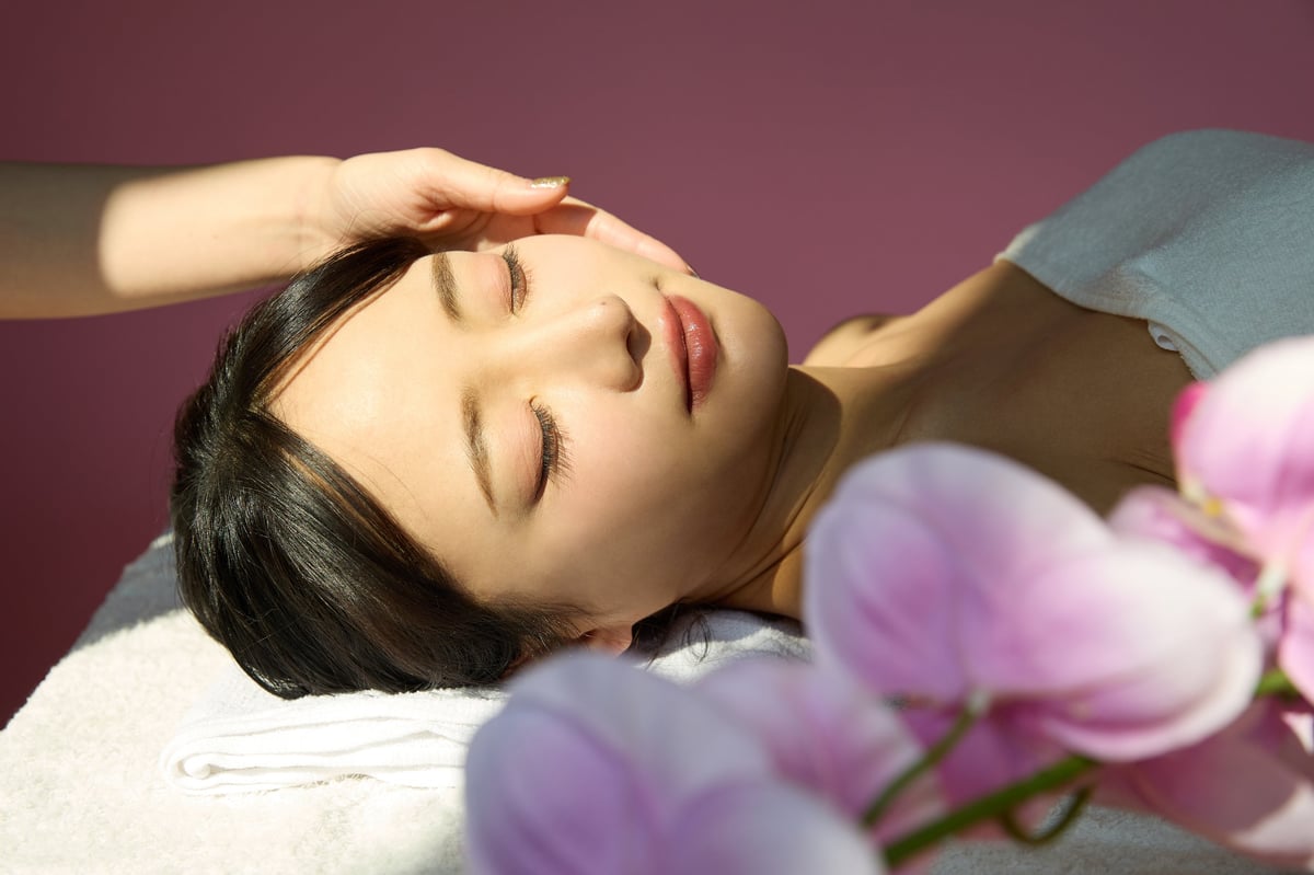 Serene spa studio interior with calming atmosphere