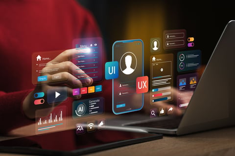 UX-UI design web and application user experience concepts