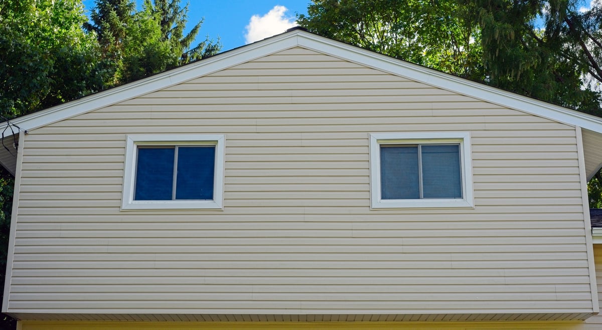 Clean vinyl siding on residential home