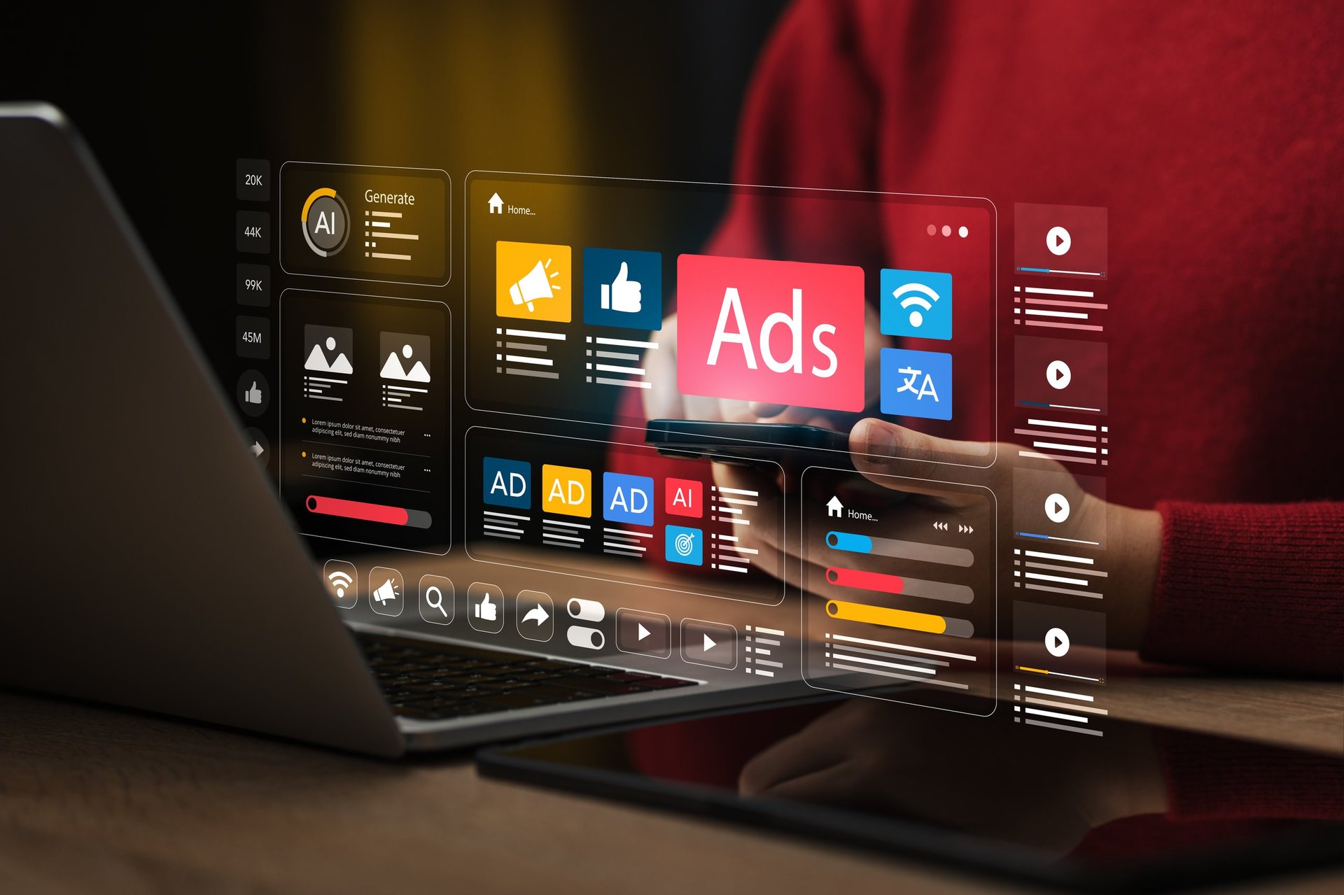 Digital marketing background