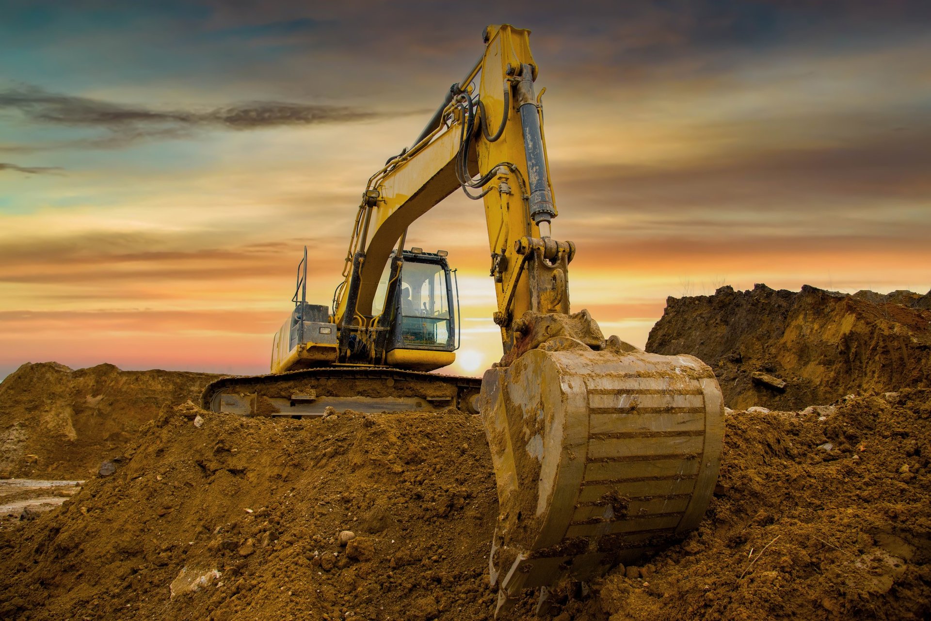 Excavator background