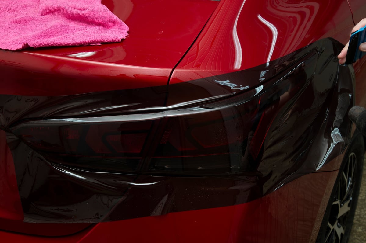 Headlight PPF and tinting protection film application at Arko Detailing Pretoria East