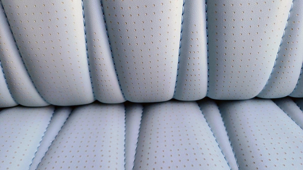 Leather car seat detailing and restoration by Arko Detailing — perforated leather finish
