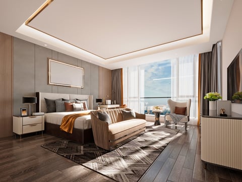 Luxury guest room interior
