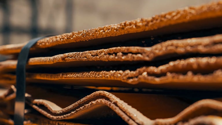 Planchas de cobre listas para exportación