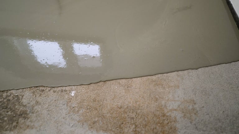 Applying epoxy resin on concrete