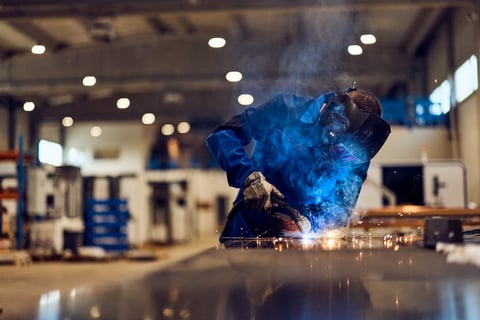 Welding workshop sparks