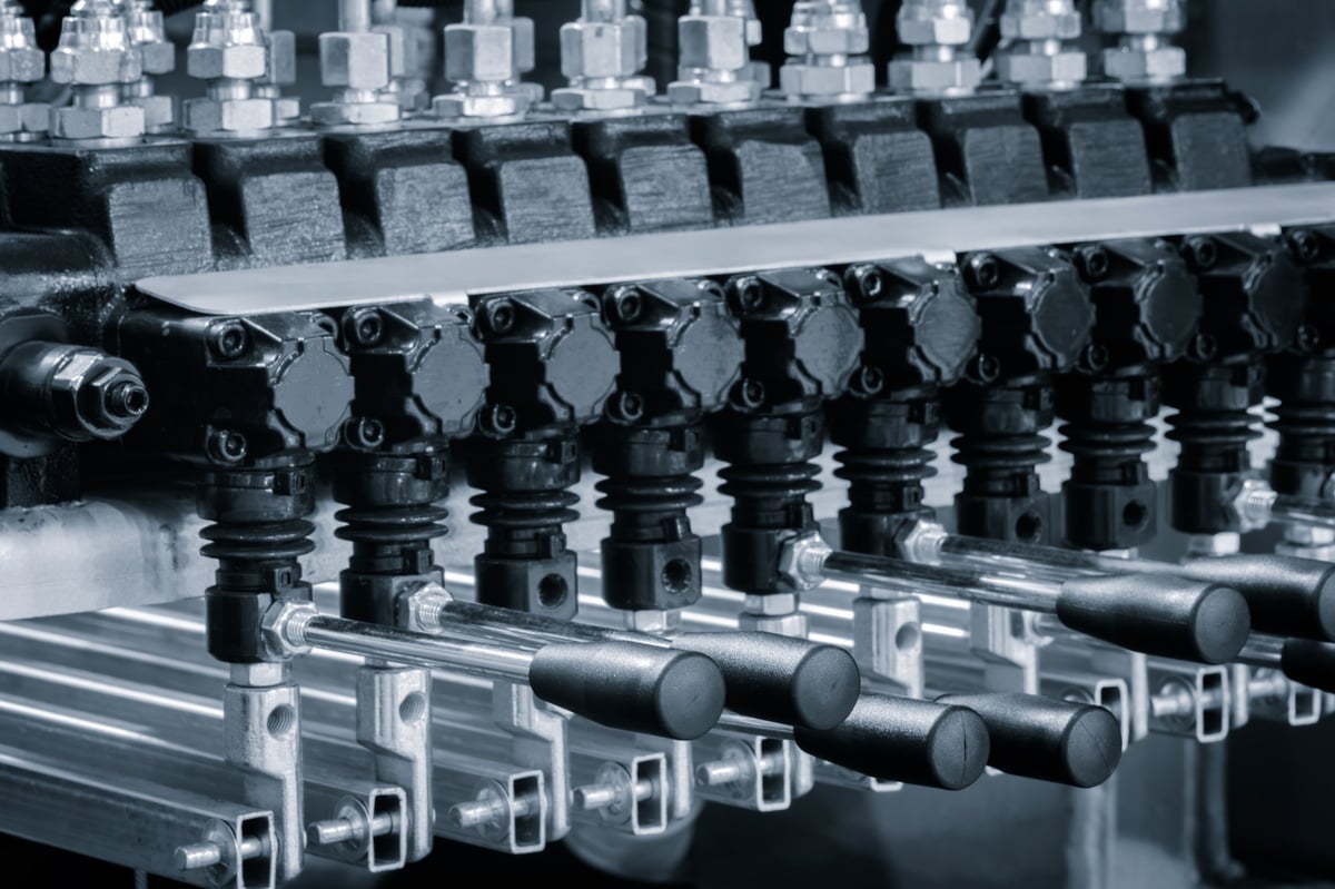 Hydraulic control handles of industrial machine