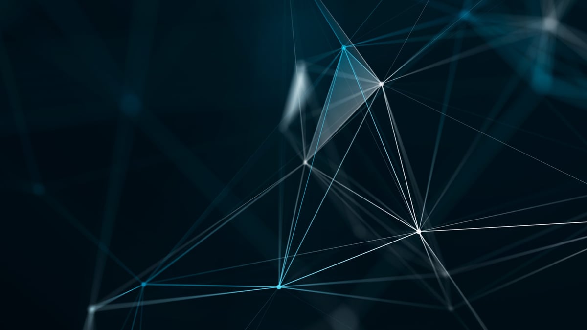 Technology background with hexagonal space, connected dots and lines
