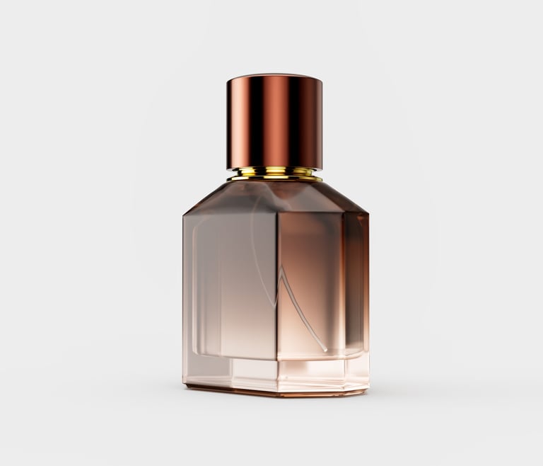 Limited edition amber crystal perfume