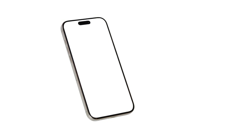 Premium smartphone on display
