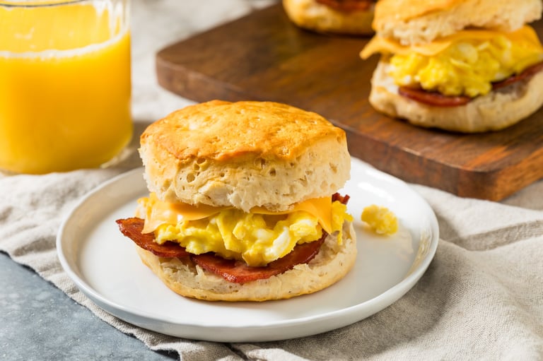 Bacon Egg and Cheese Biscuit Sandwich