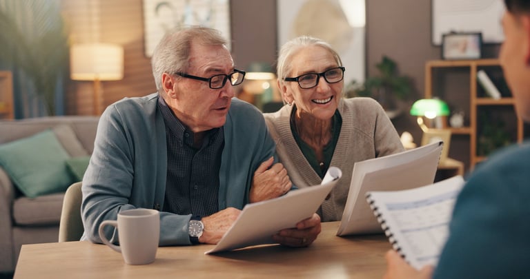 Family reviewing property documents with an attorney