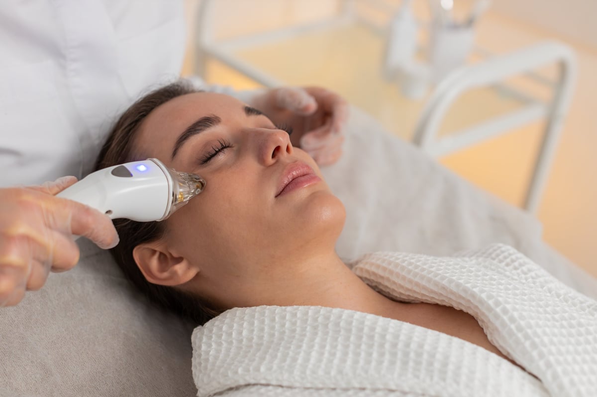 Professional cosmetic treatment in serene clinic environment