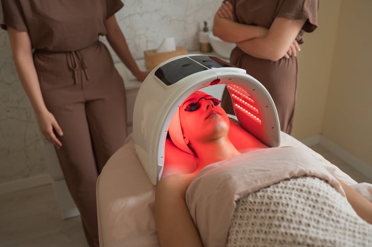 Aesthetic treatment training in a modern clinic setting