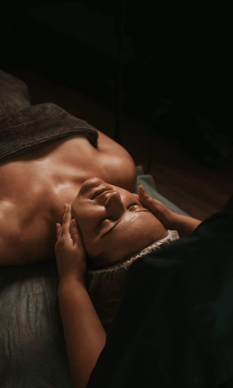 Relaxing spa treatment showcasing natural results
