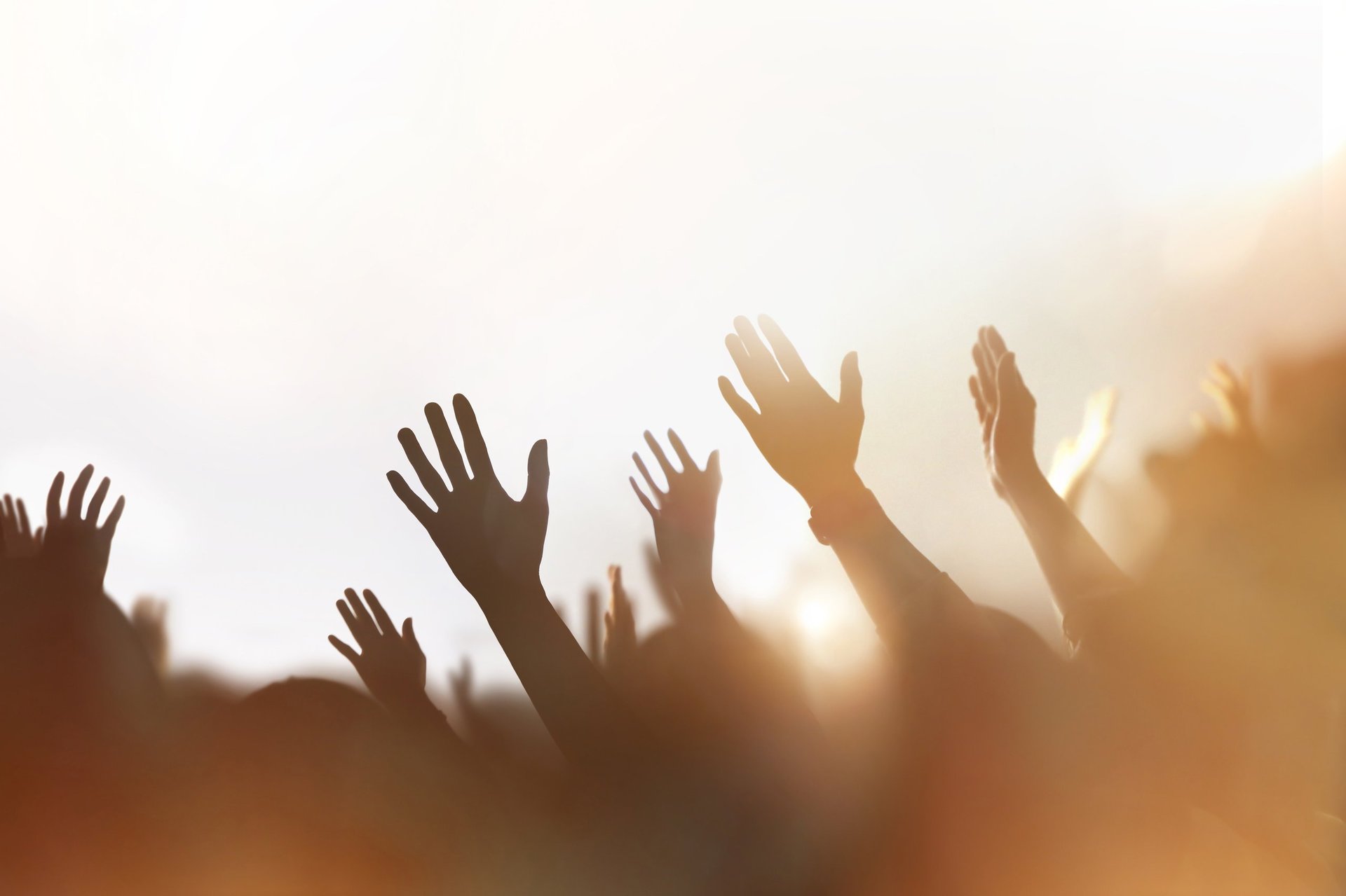Congregation worshiping in Spirit-filled gathering