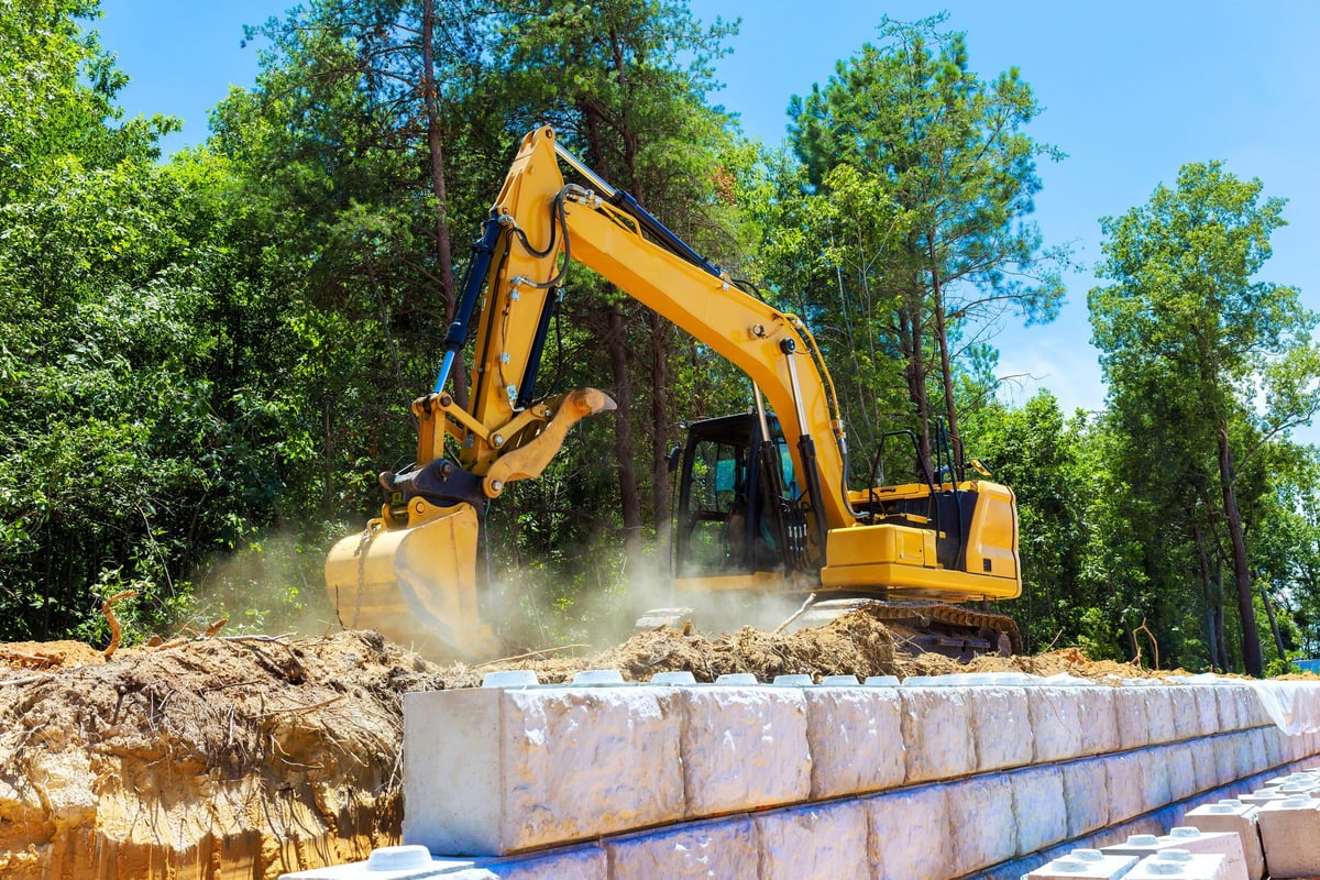 Heavy machinery earth moving project