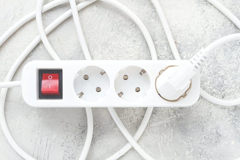 Addtam surge protector outlet extender with night light and USB ports