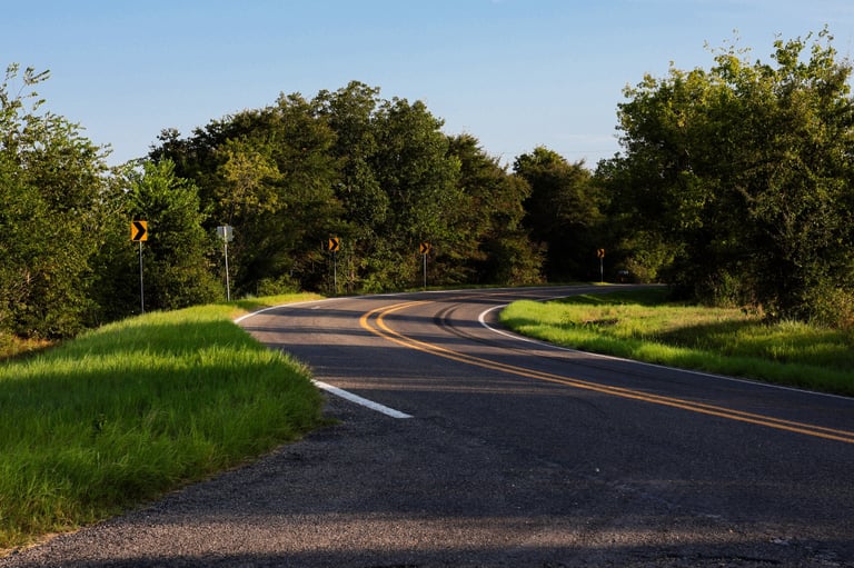 Scenic rural road through countryside — mobile auto locksmith covering Driffield and the Yorkshire Wolds
