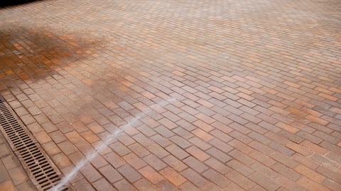Deep paver clean showing restored surface