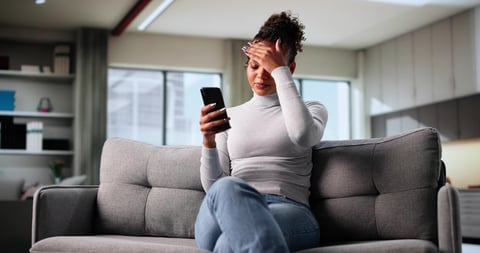 Distressed woman dealing with anxiety and stress