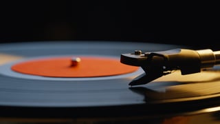 Vinyl record closeup