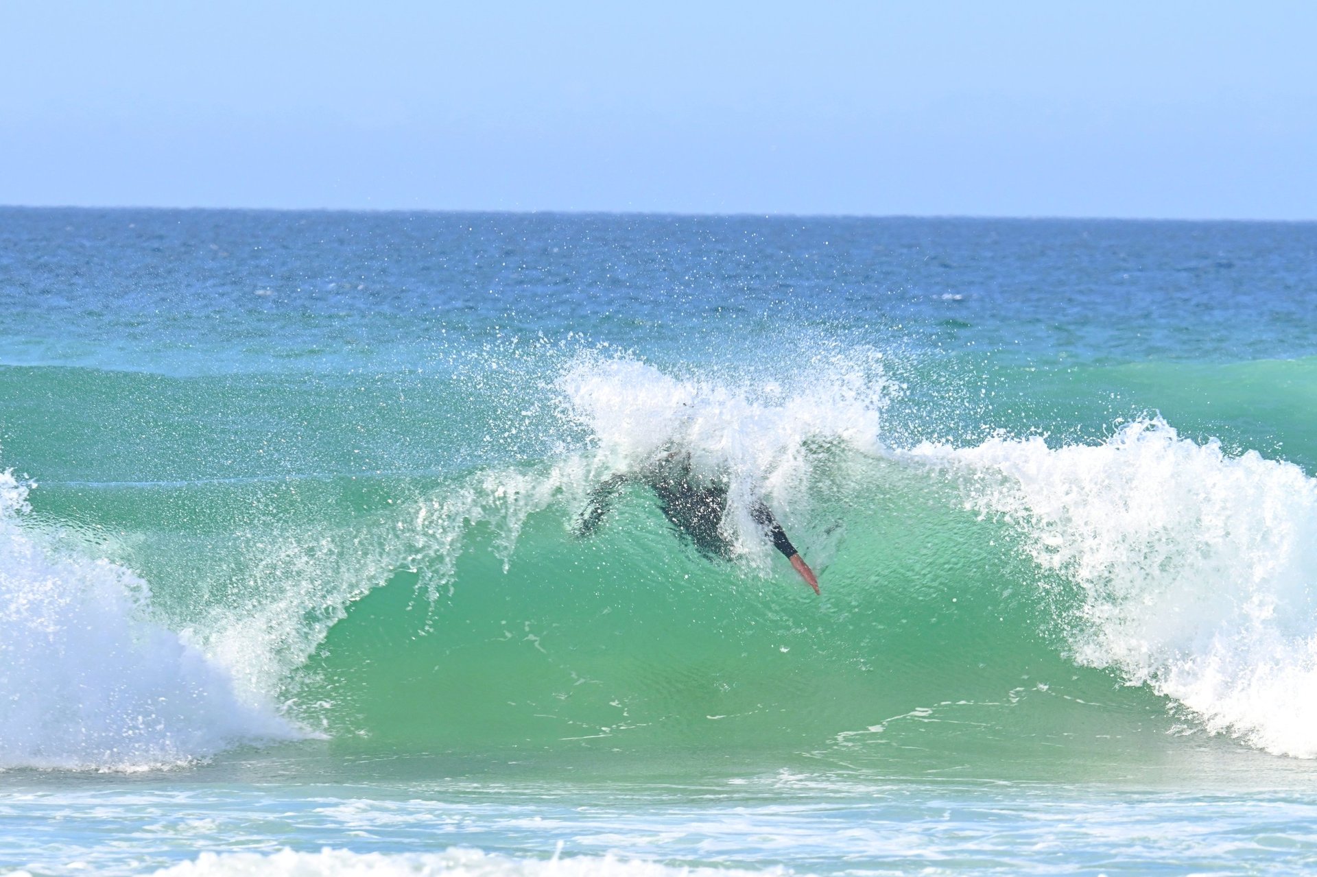 Plage de bodyboard paradisiaque, spot de surf