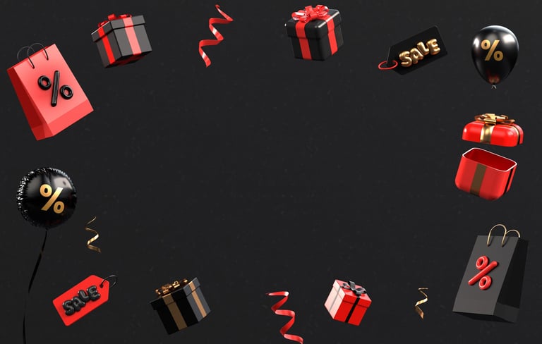 Black Friday banner background with text space