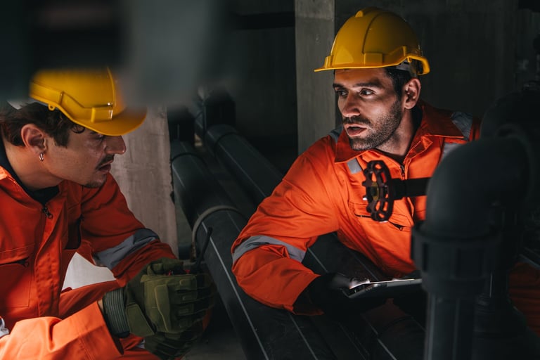 GPS safety professionals performing field inspection