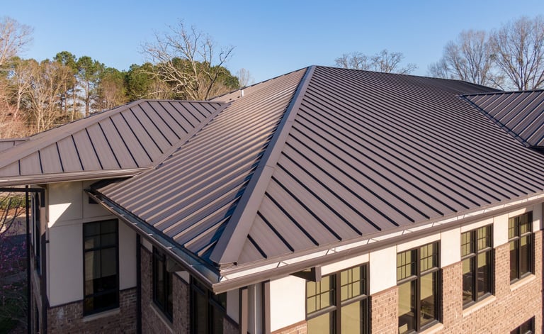 Drone shot metal roof