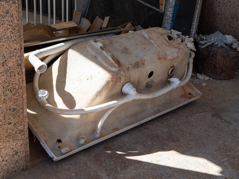 Professional hot tub dismantling and removal