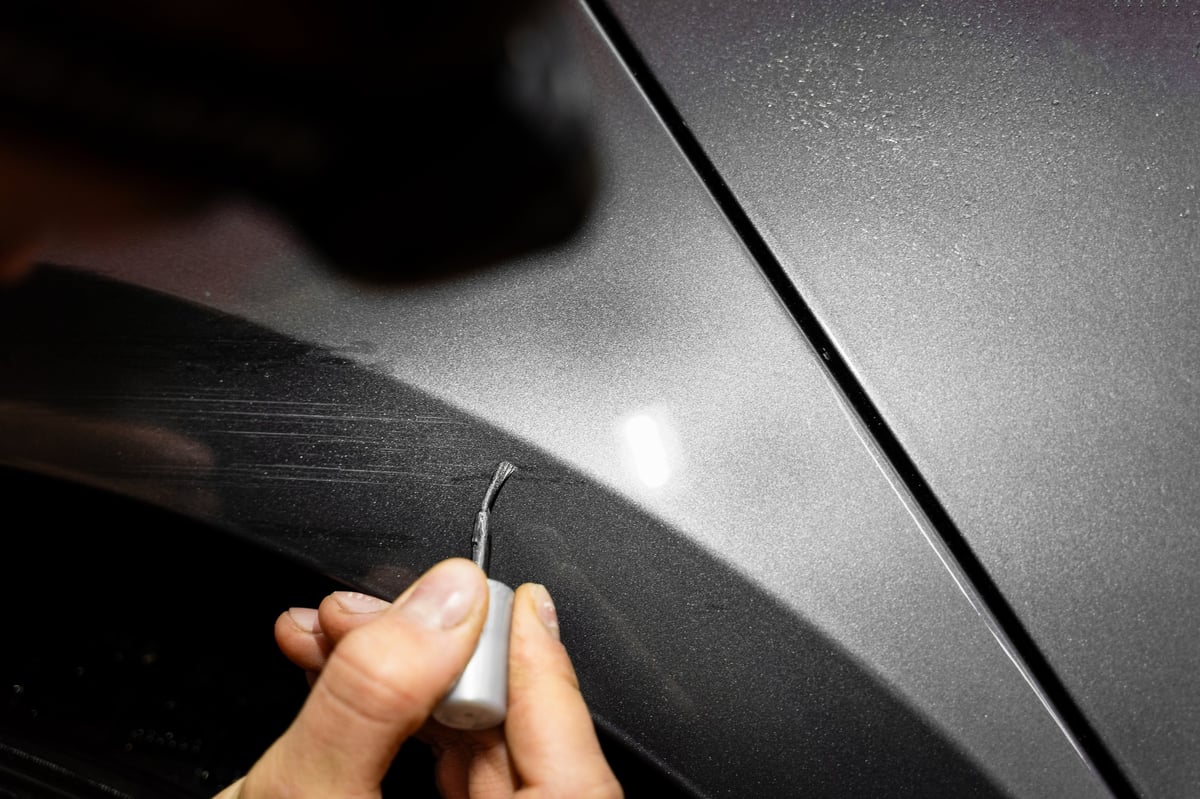 Before — scratched car paint with chips before Arko Detailing paint correction Pretoria
