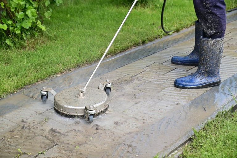 Sidewalks concrete cleaning